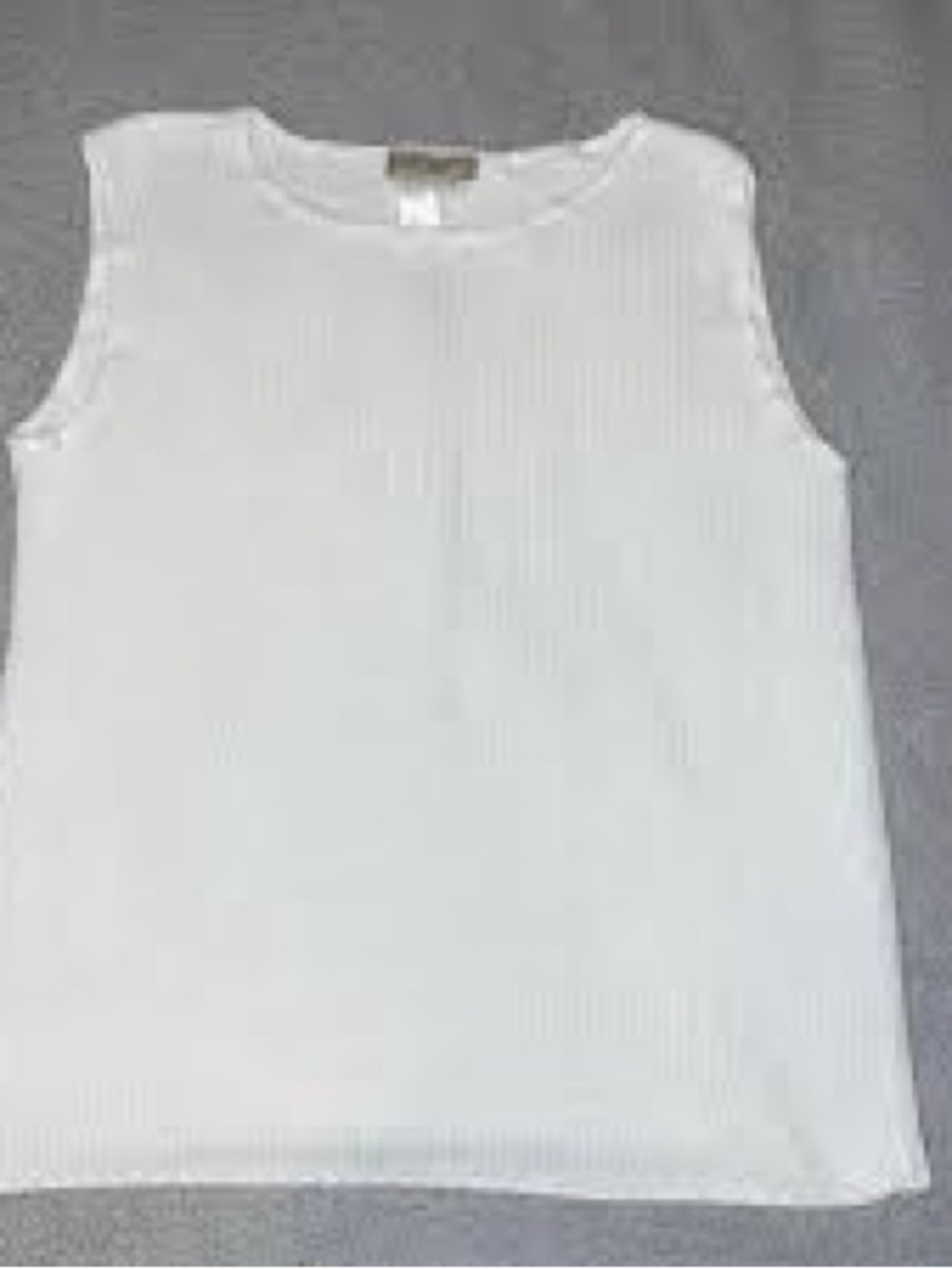 Coldwater Creek White Ribbed Tank Top
